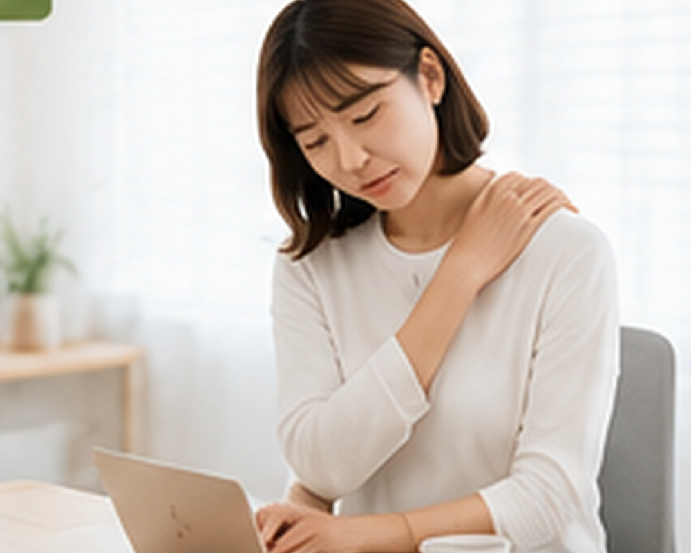 肩こりに悩む女性のイメージ